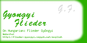 gyongyi flieder business card